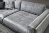 KAWOLA Big Sofa RAINA Leder grau 85 x 150 x 254 cm Bild 2