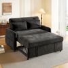 Modernes Doppel-Klappschlafsofa, Multifunktionssofa mit Schlaffunktion, verstellbare Rückenlehne, Handyhalter, USB-Ladeanschluss, geeignet für Wohnzimmer, Schlafzimmer, Grau Bild 4