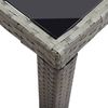 Gartentisch, Balkontisch, Esstisch Anthrazit 123 x 60 x 74 cm Poly Rattan Bild 4