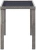 Gartentisch, Balkontisch, Esstisch Anthrazit 123 x 60 x 74 cm Poly Rattan Bild 3