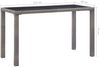 Gartentisch, Balkontisch, Esstisch Anthrazit 123 x 60 x 74 cm Poly Rattan Bild 5