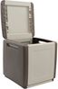Dmora Azziuro-Koffer, Mehrzwecktruhe, Aufbewahrungskoffer, Aufbewahrungsbox, 100 % Made in Italy, 54 x 53 x 57 cm, Beige und Braun Bild 4