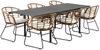 Gartenstuhl Covelo mit Kissen aus Rattan und Aluminium, modern, naturfarben, bequem für Outdoor Bild 2