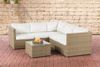 CLP Polyrattan Ecksofa-Garnitur Genero 5mm,natura cremeweiß Bild 3