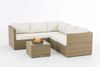 CLP Polyrattan Ecksofa-Garnitur Genero 5mm,natura cremeweiß Bild 4