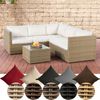 CLP Polyrattan Ecksofa-Garnitur Genero 5mm,natura cremeweiß Bild 2