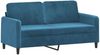vidaXL 3-tlg. Sofagarnitur mit Kissen Blau Samt 3202013 Bild 4