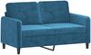 vidaXL 3-tlg. Sofagarnitur mit Kissen Blau Samt 3202013 Bild 3