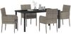 vidaXL Garten Essgruppe mit Kissen 5 pcs Grau Poly-Rattan 3380109 Bild 3
