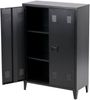 Metallschrank Oripää 110x75x33 cm Schwarz [en. casa] Bild 3