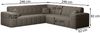 Ecksofa Designersofa NANCY in Stoff Perfekt Harmony Olivgrün Seite Universal Bild 2
