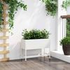 vidaXL Hochbeet Gartenpflanzer Weiß 60 x 26 x 48 cm Stahl 865884 Bild 4