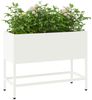 vidaXL Hochbeet Gartenpflanzer Weiß 60 x 26 x 48 cm Stahl 865884 Bild 3