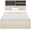 Vente-unique - VARDIEL Bett Holz, Platte GrauBeige - B 127,4 cm x H 110 cm x L 217,6 cm Bild 4