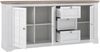 FORTE Iloppa Sideboard, Holzwerkstoff, Grau/Weiß, 204,7 x 92,5 x 44,3 cm Bild 5
