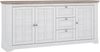 FORTE Iloppa Sideboard, Holzwerkstoff, Grau/Weiß, 204,7 x 92,5 x 44,3 cm Bild 3