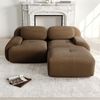 Modulares Ecksofa Cordstoff,mit Fußstütze,geschwungene Armlehnen, kein Aufbau, rutschfeste Basis, vakuumverpackt Bild 3