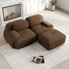 Modulares Ecksofa Cordstoff,mit Fußstütze,geschwungene Armlehnen, kein Aufbau, rutschfeste Basis, vakuumverpackt Bild 2