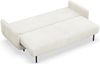 Selsey 'Ovals' 3-Sitzer Schlafsofa mit Strukturstoff, Creme Bild 4