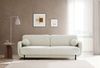 Selsey 'Ovals' 3-Sitzer Schlafsofa mit Strukturstoff, Creme Bild 2