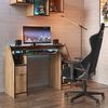 Gaming-Tisch Joel Goldkraft Eiche 123.2 x 45 cm mit 1 Schublade und 1 Tür Vicco Bild 4