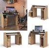 Gaming-Tisch Joel Goldkraft Eiche 123.2 x 45 cm mit 1 Schublade und 1 Tür Vicco Bild 2