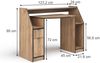 Gaming-Tisch Joel Goldkraft Eiche 123.2 x 45 cm mit 1 Schublade und 1 Tür Vicco Bild 3