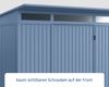 Hörmann Ecostar Metall-Gerätehaus Trend mit Pultdach Typ 1, 108x238 cm , taubenblau, 2,6 m²,1-flüglige Tür Bild 4