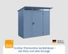 Hörmann Ecostar Metall-Gerätehaus Trend mit Pultdach Typ 1, 108x238 cm , taubenblau, 2,6 m²,1-flüglige Tür Bild 2