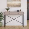 Calicosy 'TITAN' Konsole mit 2 Schubladen Farbe Mokka und Metallbeine - L110 cm - Braun Bild 3