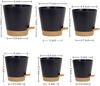 6er Set Selbstbewässernde Blumentöpfe 12.7-20.3cm Schwarz Bild 2