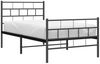 vidaXL Bettgestell mit Kopf- und Fußteil, Metall, Schwarz, 100x190 cm Bild 3