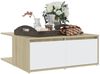 vidaXL Couchtisch Weiß und Sonoma-Eiche 80x80x31 cm Holzwerkstoff 806881 Bild 3