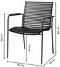 Cinas Gartenstuhl Mood Classic (1 St), Wasserresistent, warmes Holzfinish, standfeste Konstruktion Bild 4