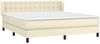 vidaXL Boxspringbett mit Matratze Creme 160x200 cm Kunstleder 3127321 Bild 3