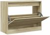 vidaXL Schuhschrank Sonoma-Eiche 80x34x63 cm Holzwerkstoff 839961 Bild 2