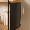 Calicosy Regal mit 4 Ebenen in Holzoptik und schwarzen Metallseiten H133,5 cm - EKLO - Helles Holz Bild 5