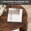 COSTWAY Couchtisch, Rund mit Stauraum, Wohnzimmertisch Holz, weiß Bild 3