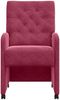 vidaXL Esszimmerstühle mit Rollen 2 pcs Weinrot 58 x 67 x 97 cm Samt 42017870 Bild 4