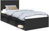 vidaXL Bettrahmen Schwarz 90 x 200 cm Massives Kiefernholz 3410646 Bild 2