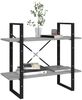 vidaXL Bücherregal 2 Fächer Grau Sonoma 80x30x70 cm Holzwerkstoff 821313 Bild 4