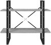 vidaXL Bücherregal 2 Fächer Grau Sonoma 80x30x70 cm Holzwerkstoff 821313 Bild 5