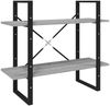 vidaXL Bücherregal 2 Fächer Grau Sonoma 80x30x70 cm Holzwerkstoff 821313 Bild 2