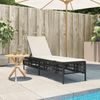vidaXL Sonnenliege mit Auflage Schwarz Poly-Rattan 4002737 Bild 3