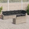 vidaXL Sofa Set mit Kissen 8 pcs Hellgrau Poly Rattan 3346772 Bild 3