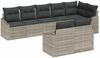 vidaXL Sofa Set mit Kissen 8 pcs Hellgrau Poly Rattan 3346772 Bild 2