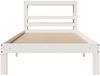 vidaXL Bettgestell mit Kopfteil ohne Matratze Weiß 90x200 cm 3306042 Bild 4