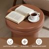 Hometopia Beistelltisch rund Terracotta, Couchtisch modern, Kaffeetisch Rostbraun Höhe 30 cm, Ø 40 cm Bild 2