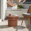 Hometopia Beistelltisch rund Terracotta, Couchtisch modern, Kaffeetisch Rostbraun Höhe 30 cm, Ø 40 cm Bild 5