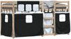 vidaXL Etagenbett mit Vorhängen Weiß Schwarz 90x200 cm Kiefernholz 3283928 Bild 4